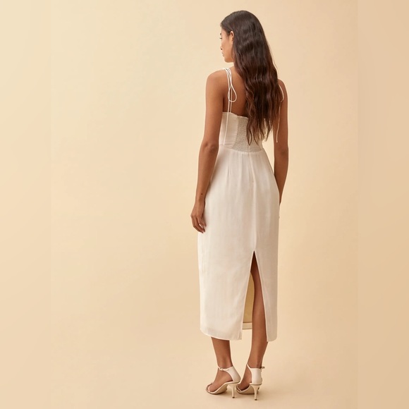 Reformation Savona dress in ivory - Picture 4 of 8